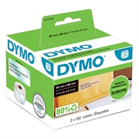 Tarra Dymo LW 89x36mm osoite/260 muovi pysyvä liima