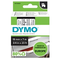 Tarrakasetti Dymo D1 45800 19mm kirkas/musta