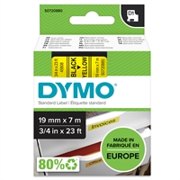 Tarrakasetti Dymo D1 45808 19mm keltainen/musta