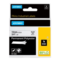 Tarrakasetti Dymo Rhinopro 18484 permanent 19 mm valkoinen