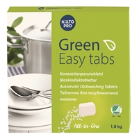 Konetiskitabletti Kiilto Green Easy Tabs /100 - ympäristöystävällinen, sisältää huuhtelukirkasteen