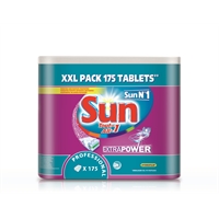 Konetiskitabletti Sun Professional all-in-1 Extra Power /175 - jättipakkaus tehokasta pesuvoimaa