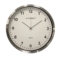 Seinäkello Q-CONNECT 60 cm hopea
