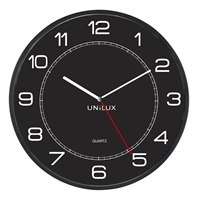 Seinäkello Unilux Mega halkaisija 57,5 cm musta - jättisuuri kello näkyy kauemmaksikin
