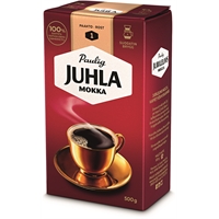 Kahvi Juhla Mokka suodatinjauhatus 500 g - vaaleapaahtoinen, keskitäyteläinen, vivahteikas kahvi