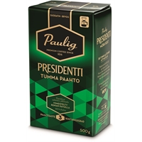 Kahvi Presidentti Tumma Paahto hienojauhatus 500g - tumma ja täyteläinen, suklaisen pehmeä jälkimaku