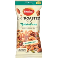 Pähkinä Nutisal Dry Roasted Natural Mix /60g pussi - ei lisättyä suolaa
