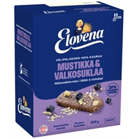 Välipalakeksi Elovena Mustikka-Valkosuklaa 30g /10 kpl - runsaskuituinen, vähälaktoosinen, munaton