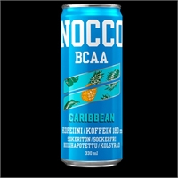 Energiajuoma Nocco BCAA Caribbean 0,33 L /24 kpl ltk - kofeiinia, aminohappoja, vitamiineja