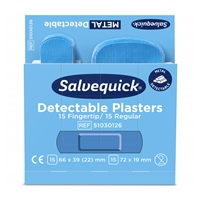 Sormenpäälaastari Salvequick 6754CAP sininen 6x30kpl - steriilipakattu laastari elintarvikealalle