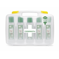 Silmänhuuhtelupakki Cederroth 5 x 500 ml - puskuroitu, huuhtele ja neutralisoi, 100% fosfaatiton
