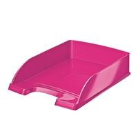 Lomakelaatikko Leitz Plus WOW A4 pinkki - kierrätysmuovia