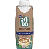 Kaurajuoma Fazer Aito Barista 250 ml - maidoton, vegaaninen, gluteeniton, myös ruokiin ja leivontaan