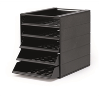 Laatikosto Idealbox  Basic 5-osainen musta - 80 % kierrätysmateriaalia
