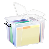 Säilytyslaatikko Strata kannella 40l läpinäkyvä - 100% kierrätettävää polypropeenia