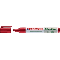 Huopakynä edding 22 Ecoline 1-5mm punainen - ilmastoneutraali, kierrätysmateriaalia, pysyvä muste
