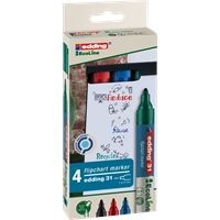 Taulutussi edding 31 Ecoline 4 väriä - 90 % kierrätysmateriaalia, ilmastoneutraali