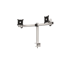 Pöytäkiinnike Durable monitoriteline kahdelle näytölle - pehmeä kaasujousitus, 21"-27" näytöille