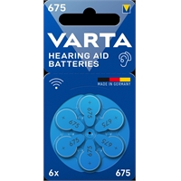 Paristo Varta Hearing Aid Batteries 675/6 - elohopeaton paristo kuulolaitteille