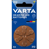 Paristo Varta Hearing Aid Batteries 312/6 - elohopeaton paristo kuulolaitteille