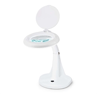 Pöytälamppu Nedis suurennuslasilla valkoinen - suurennus 1,75x + 4x