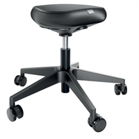 Aktiivituoli Leitz Ergo Wobble pyörillä musta - aktivoi keskivartalon lihaksia työn lomassa