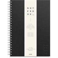 Muistikirja Burde Notebook Textile kierresidottu viivat A4