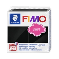 Askartelu- ja muovailumassa Staedtler Fimo 57 g soft black - uunissa kovetettava