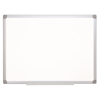 Valkotaulu Q-CONNECT emali magneettinen 150x100cm - alumiinikehys ja kynäteline