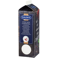 Sitruunahappo Santa Maria 750 g - antamaan kirpeyttä mehuihin ja marmeladeihin ym, lisää säilyvyyttä
