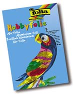 Metallifolio Folia 19 x 30 cm värilajitelma /5 - toinen puoli kullanvärinen ja toinen värikäs