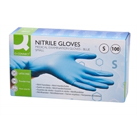 Nitriilikäsine Q-CONNECT S sininen/100