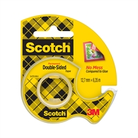 Teippi Scotch 136D 12,7 mm x 6,3 m 2-puolinen katkojalla - kestävä, ei kuivu, ei jätä tahroja
