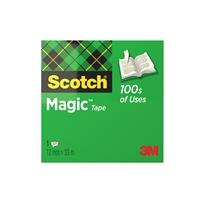 Teippi Scotch Magic 810 12mm x 33m - kasvi- ja kierrätysmateriaaleja sisältävä teippi