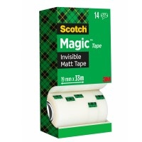 Teippi Scotch Magic 810 19mm x 33m/14 kpl pkt - kasvi- ja kierrätysmateriaaleja sisältävä teippi