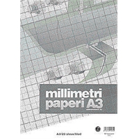 Millimetrilehtiö A3/20 oranssi - millimetripaperi tarkkaan piirtämiseen