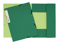 Kulmalukkokansio läpillä Exacompta A4 kierrätetty vihreä - kapasiteetti: 225 arkkia