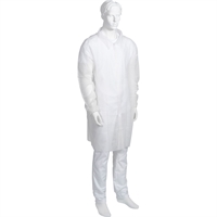 Suojatakki valkoinen L/XL/10kpl kuminauhahihansuut