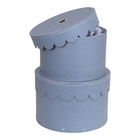 Laatikko Bigso Wilma pyöreä 2 kpl Dusty Blue - kaunis ja kestävä säilytyslaatikko