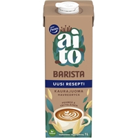 Kaurajuoma Fazer Aito Barista 1 L - maidoton, vegaaninen, gluteeniton, myös ruokiin ja leivontaan
