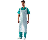 Esiliina Sir Polietil Tunic valkoinen PE 81 x 135 cm /50 - vedenpitävä, lialta suojaava