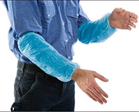 Hihasuoja Sir Polietil 40 cm sininen /100 - vedenpitävä, pysyy hyvin kuminauhojen ansiosta