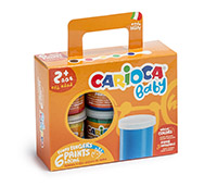 Sormivärilajitelma Carioca 6 x 80ml - hajuton, dermatologisesti testattu, helposti pestävissä