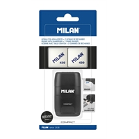 Pyyhekumi ja teroitin MILAN COMPACT Shadow musta sis. 2 varakumia