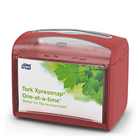 Annostelija Tork Xpressnap lautasliinoille punainen 272612 N4