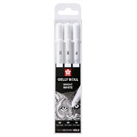 Geelikynä Sakura Gelly Roll Bright White valkoinen 3 kpl - vedenkestävä ja haalistumaton muste