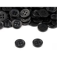 Nappi 10 mm kiiltävä musta /100 - vaatetukseen ja askarteluun