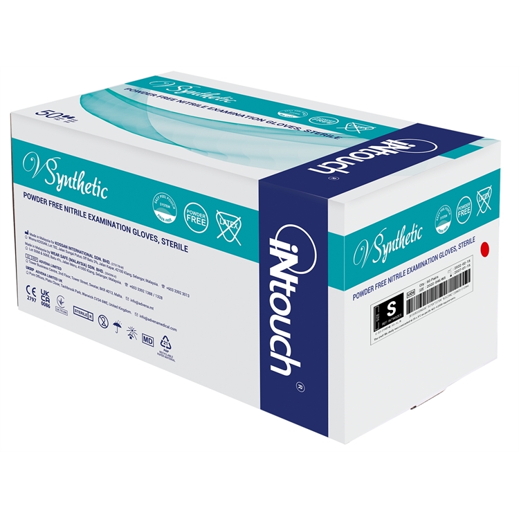 Nitriilikäsine steriili pitkä sininen S /50 paria