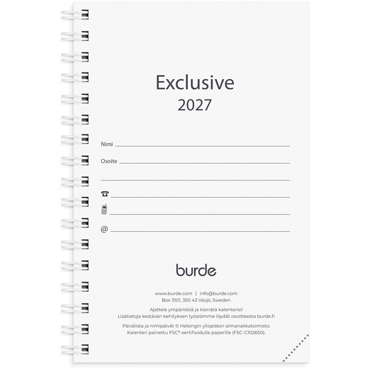 Kalenteri Exclusive vuosipaketti 2027
