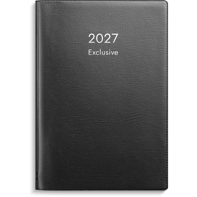 Kalenteri Exclusive musta muovi 2027